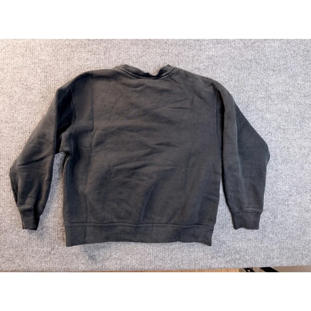Jordan Flight Crewneck Sweatshirt Mens Small Black Faded Fleece Pullover Jacket